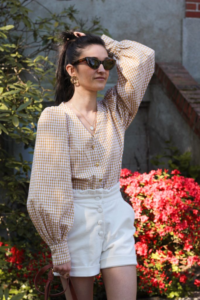 Short Ema de Cha' coud et la Blouse Aime comme miroir